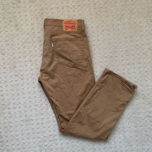 Men’s Levi’s 505 - Size 34x32 - Camel Brown Color Chino Pants